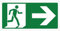 Pubblimania Uscita di Emergenza Freccia a Destra | Cartello in alluminio composito 3 mm esterno-interno (Uscita Emergenza Destra, 1 Unità)