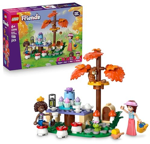 LEGO Friends Forest Tea Party Toy - Role-Play Set w/ 2 Mini Dolls, 3 Animal Figures & Play Food Accessories - Birthday Gift Idea for 6+ Year Old Girls - 42690