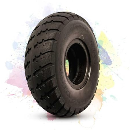 4.10/3.50-4 Solid Tire with Polyurethane Foam Core 4.10/3.50/4 No-Puncture Design and 4 10 3.50 4 Durable Rubber for Hand Trucks, Wheelbarrows and Utility Carts
