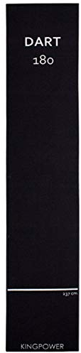 Kingpower Dart Teppich Schwarz Weiß Target Oche Matte Steeldart Dartpfeile Dartboard Zubehör Dartteppich Darts Abwurflinie Schutz Gummi Boden Dartscheibe 290 x 60 cm