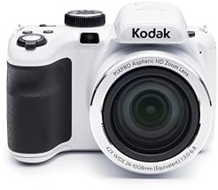 KODAK Pixpro AZ421 - Digital Bridge Camera, 42X Optical Zoom, 24mm Wide-Angle, 16 Megapixels, 3 LCD, 720p HD Video, OIS, Li-ion Battery - White (Renewed)