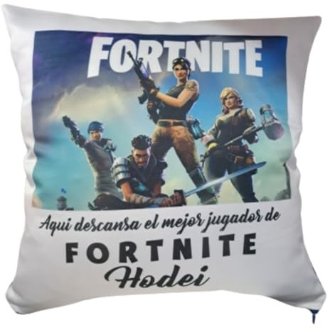 FORTNIT COJIN Personalizado con TU Nombre (Rojo)