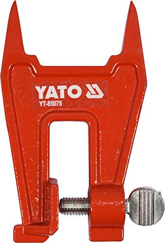 YATO Caballete profesional para motosierras, ajustable y retráctil, fijación óptima de la motosierra mediante carril de guía macizo, cadena de sierra afilada, soporte de espada