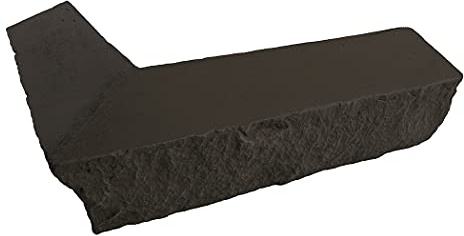 GenStone Faux Stacked Stone Outside Corner Ledger 14 x 2 x 3.5 in Iron Ore Color for Do It Yourself Friendly Home Improvement Projects