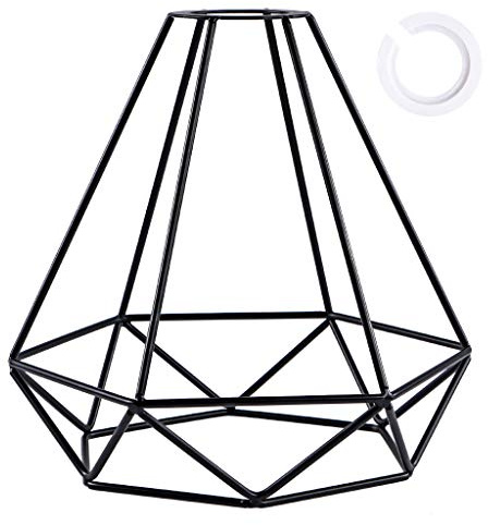 Skelang Metall Lampenschirm Schwarz Vintage für Küche, Esszimmer, Schlafzimmer, Flur (Schwarz)