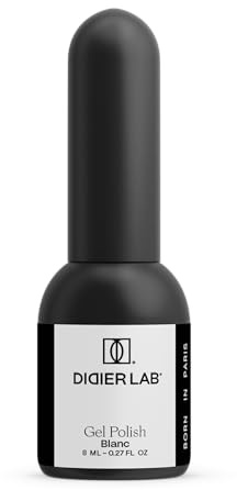 DIDIER LAB Premium Gel Nagellack Studios Blanc – TPO-frei UV LED Gel Polish – Langanhaltender Hochglanz – Intensive Pigmentierung & einfache Anwendung – Splitterfestes Soak-Off Farbgel – 8ml