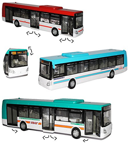 alles-meine.de GmbH Stadtbus/Linienbus Bus - Irisbus Citelis - Auto Modell Maßstab 1/43 - Türen Lassen Sich Öffnen - für Kinder/Deko - zum Spielen aus Plastik/Kunststoff - ..