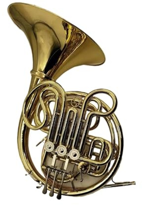 4 Tasten Bb/F Doppeltes Waldhorn Aus Messing Goldfarben Professionelles Musikinstrument Mit Gut Gestaltetem Koffer