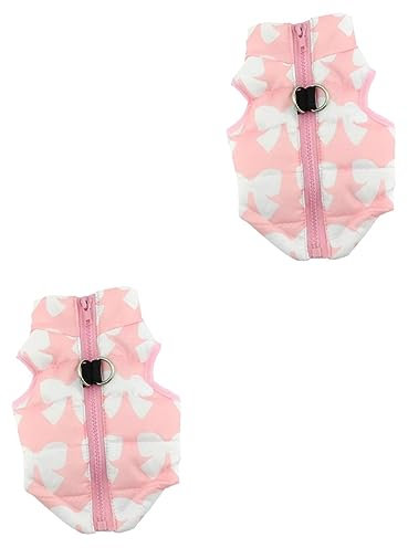 CORHAD 2stücke Pet Dog Winter Vest wasserdichte Warme Hundeweste Für Herbst Und Winter Xs Für Sport Und Aktive Hunde Atmungsaktives Material Für Besten