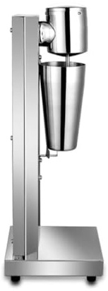 Silber Milchshaker Mixer, 650ml 180W Drink Mixer mit Doppelscheiben-Mischwelle Edelstahl Standmixer Eiweiß Bar Mixer Cocktail Mixer, für Milchshakes Fitness Drinks für Milchtee-Läden Cafés