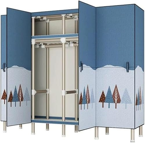 HanDpi Stoffkleiderschrank, Kleiderschrank mit großer Kapazität, Kombination aus Schlafzimmerschrank, Aufbewahrungsschrank, robust und langlebig (Größe: 190 x 50 x 180 cm)