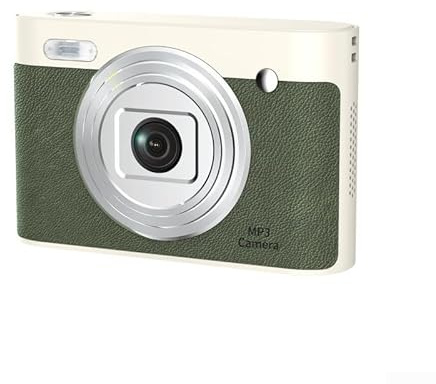 ZiStarlilife Digital Camera With Dual Lens, 50MP 8X Zoom & 32GB Card, 1080P Video Vlog Recording, 2.4 Screen, Compact Design For Travel, Beginner-Friendly, White/Green/Pink(Green A16 with 32G)