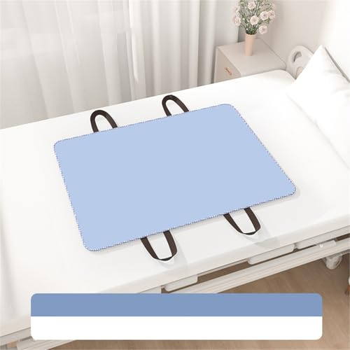 KANLVU Inkontinenz Bettunterlage Für Erwachsene, Betteinlagen Inkontinenzunterlage Waschbar Wasserdicht Wiederverwendbare Windeln Für Erwachsene Mit 4-Griff(75 * 90cm,Blau)