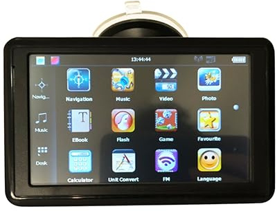 Artibetter 5 Inch Truck Navigator Car GPS Navigation 8GB Memory LCD Touch Screen Supports 32GB Expansion Multifunction Player for Long Trips