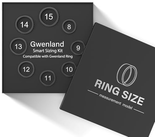 Gwenland Kit di Misura per Smart Ring – Misura Prima di Acquistare, Classificazione Unica Delle per Anello Smart,Taglie da 6 a 13, Trova la Misura Perfetta dell'Anello Intelligente