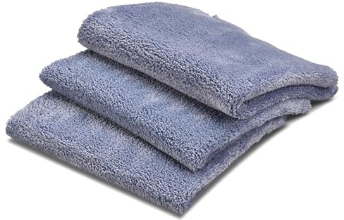 Gtechniq MF3 Final Finish Microfibre Cloth for Cars (3 Pack) | Edgeless Super Soft Cloth Removes Polish, Ceramic Sealant and Quick Detailer Residue, Streak-Free Finish, 500gsm, 40x40cm