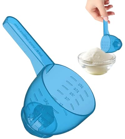 Washing Powder Scoop, Scoops for Powder, Convenient Measuring Scoop, Measuring Cups & Spoons with Measurement Scales, Multipurpose Funnel for Detergent Coffee Spices Pet Food