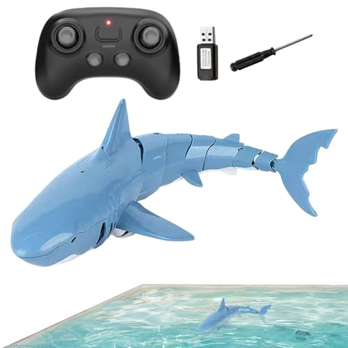 Tiburones Juguetes para – Juguetes realistas Impermeables y controlados a Distancia para | para niños niñas cumpleaños Navidad año Nuevo Playa Piscina al Aire baño Interior