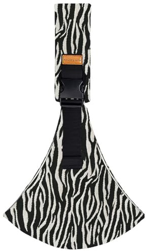 Touosy Marsupio Neonato 6-36 Mesi Regolabile Fascia Porta Bebe per Dormire Supporto Stabile Baby Carrier Leggero e Traspirante Laterale Porta Bambino Accessori per Neonati (Strisce Zebra)