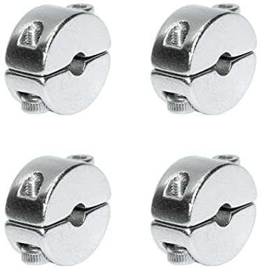 Stoppklemme (teilbar) aus Edelstahl V4A - Seilklemme Drahtklemme Drahtseil Klemme Drahtseilklemme (5mm, 4 Stück)