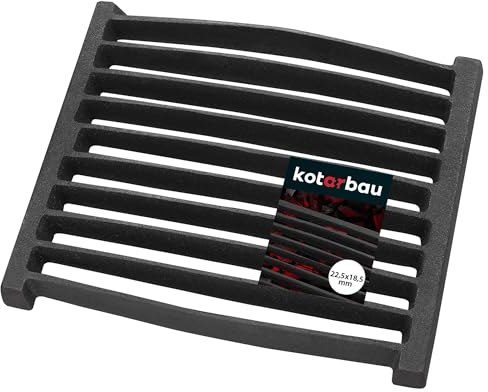 KOTARBAU® Griglia per Camino a legna 22 x 18 cm Forno griglia in ghisa per camino griglia stufa legna griglie cenere