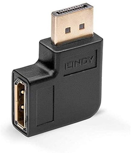 Lindy - Adaptador de ángulo Izquierdo DisplayPort 1.4