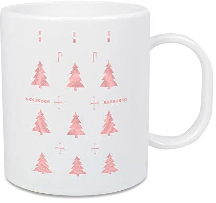 artboxONE Großer Kinderbecher Binary Xmas Trees Red von AB1 Edition - Weihnachten