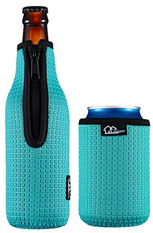 WK ieason Bierflasche Ärmel Isolatoren 12oz 330ml Standard Bierflasche Kühler Abdeckungen Zip-up Flasche Jacke 12OZ Standard Can Sleeves Coolie Neopren Isolator