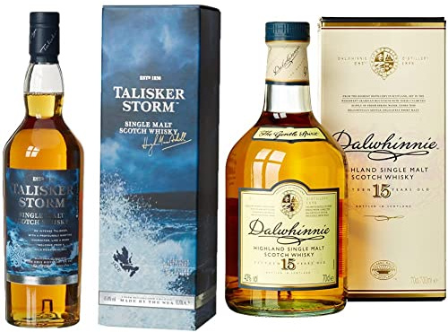 Talisker Storm Single Malt Scotch Whisky 70 cl & Dalwhinnie 15 Years Old Highland Single Malt Scotch Whisky 70 cl