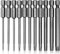 11 Pcs Torx Screwdriver Bit Sets, 75mm T6-T40 Security Torx Bits Set 1/4 Inch S2 Steel Hex Torx Screwdriver Impact Driver Bits Set