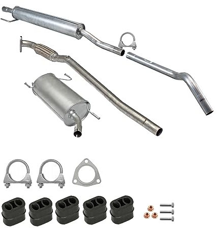 Ferroz Export Ersatz für Opel Corsa C 2000-2009 (F08 F68) 1.0 Montagesatz Komplette Auspuffanlage Auspuff