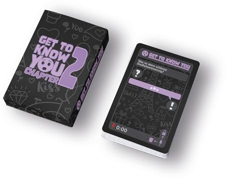 Get to know you Chapter 2 Deeptalk Jeu de Cartes pour Adultes - Cartes Questions pour Conversations en Profondeur - Proximité et Confiance - Brise-glace - Cadeau pour Couples, Amis et Famille