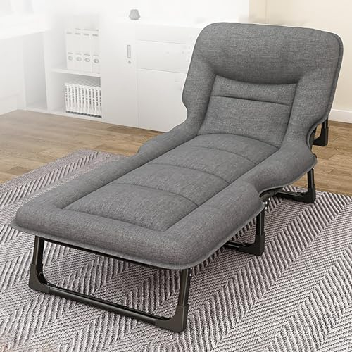 Klappbar Gästebett Mit Klappmatratze, Klappbett Reisebett Erwachsene Stabiler Metallbett Schlafsessel, Liegestuhl Einzelbett Campingbett Für Schlafzimmer, Belastung 200KG, 190×75×30cm ( Size : 190x75x