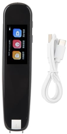 Greensen Scan Reader Pen Sprachübersetzer Multifunktionaler OCR Digitaler Smart Pen 134 Sprachen Übersetzer Tragbar für Studenten Touchscreen-Bedienung (Black)