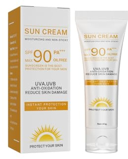 Protección de aislamiento, hidratante y protector para cara, cuerpo y piel, protector nutritivo, refrescante y no graso en verano BrU737 (naranja, talla única)
