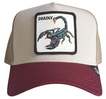 Goorin Bros. The Farm Deadly Adjustable Trucker Hat, Unisex, Scorpion Beige Purple, Einheitsgröße, mehrfarbig, Einheitsgröße