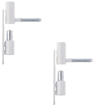 Gedotec Charnières - Paumelles de rénovation Charnières de porte en acier massif - blanc | P50 | 2 pièces de paumelles à percer dans les fenêtres et les portes