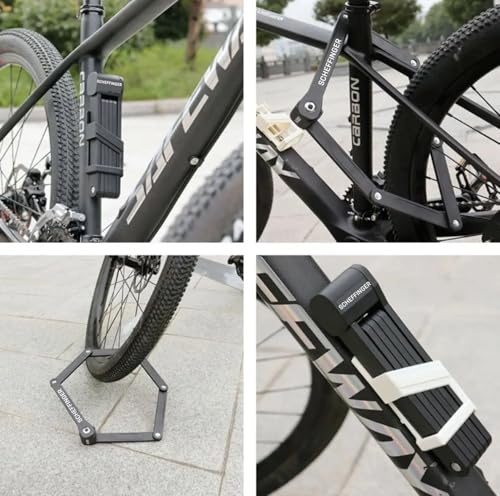 Scheffinger Fahrradschloss aus legiertem Stahl, klappbar, kompakt, hochsicher