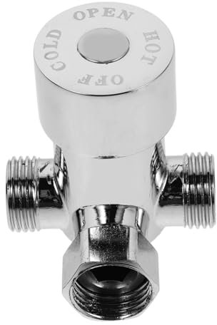 Uonlytech Mixing Valve for Bathroom Control 3-Way Faucet Valve Hot Cold Water Mixer Shower Diverter