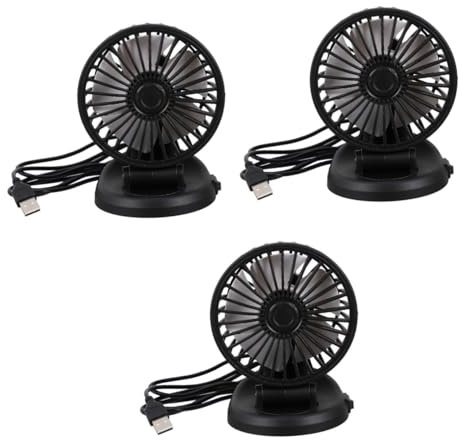 HOMSFOU 3piezas Ventilador Usb Para Vehículo Ventilador Eléctrico Portátil De y Silencioso Para y Camping y