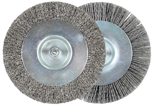 Original Einhell Grout Brush Set (10/6 mm) (Grout Cleaner Accessories, Suitable for Einhell Grout Cleaner, Diameter 110 mm, Includes 1 x Steel Wire Brush, 1 x Nylon Brush)