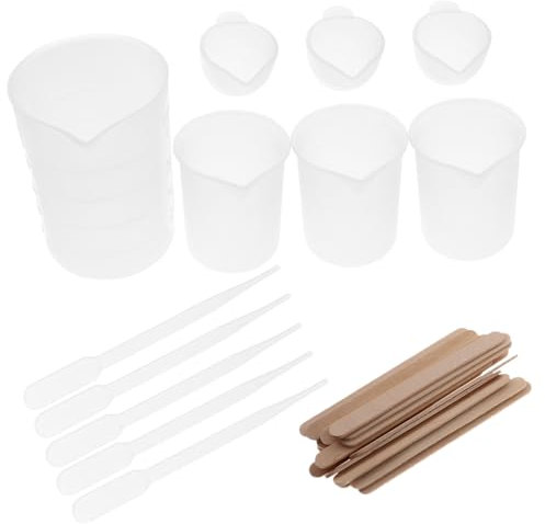 1 Set Misurini per Resina Strumenti Creazione Gioielli Confezione Completa con Tazze per Miscelazione e Agitatori per Fai da Te