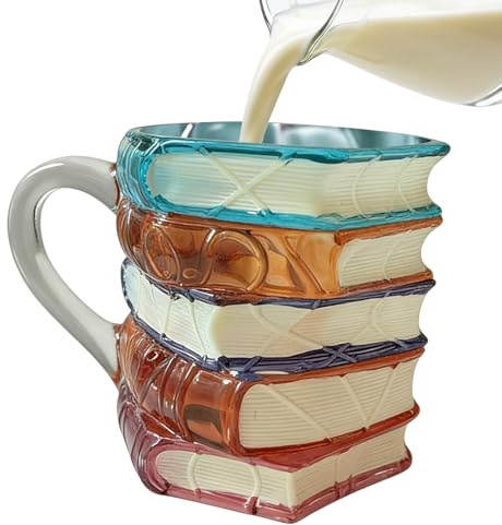 Senermter Tasse Livre Chapitre | Tasse à Thé Originale pour Toutes Boissons | à Café au Design de Livre,Cadeau pour Lectrice Lecteur Passionné Écrivain Bibliothécaire