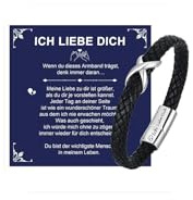XUANPAI Armband Herren Mann Geschenk - Lederarmband Männer mit Unendlichkeitszeichen Armbänder für Mein Mann mit Spruch Ich Liebe Dich Geschenke für Männer Valentinstag Armbänder für Herren Partner
