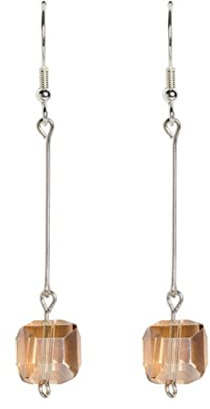 Boucles d'oreilles en cristal de personnalité simple en argent S925, boucles d'oreilles conçues à la main pour femmes (Nom de la couleur: Nom de la taille du cristal: Comme indiqué)
