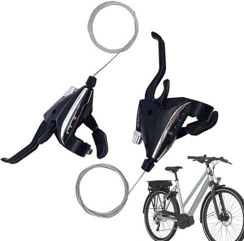 Cykelväxel - Aluminiumlegering spakar med kabel | För 1 par mountainbike växelspak, vikbar, vandringsled, fitness, träning, turing, urban, pendling, utomhus, daglig vuxna