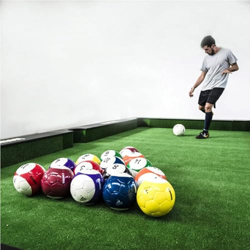 16st Läder Fotbollspool Kick Biljardset, Fotbollssnookerbollar Set Med Pump + Bollnål, For Bakgårdsrum Utomhusspelsunderhållning