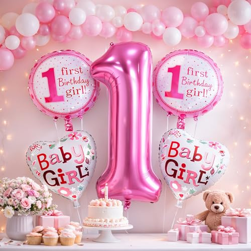 Trimming Shop, Folienballons für Baby-Party / Taufe / Taufparty, 36 cm, blau, für Neugeborene, Junge / Mädchen, mit Halm zum Aufblasen, Partydekoration