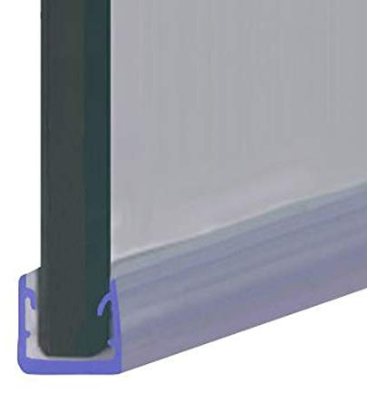 Shower Seal for Screens, Doors or Panels | Fits 4, 5 or 6mm Glass | U Shaped Seal to Cap The Edge of The Glass | 80cm, 90cm, 140cm or 2m Long | SEAL024 (90cm)
