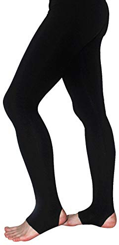 AceAcr Gymnastic Stirrup Pants for Mens Stretch Ballet Tights Stretch Soft Dance Pants Latin Dance Wear Ballerina Tights Black